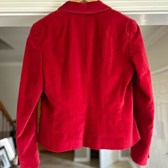 Tahari Wine Red Velvet Blazer - Picture 5 of 5